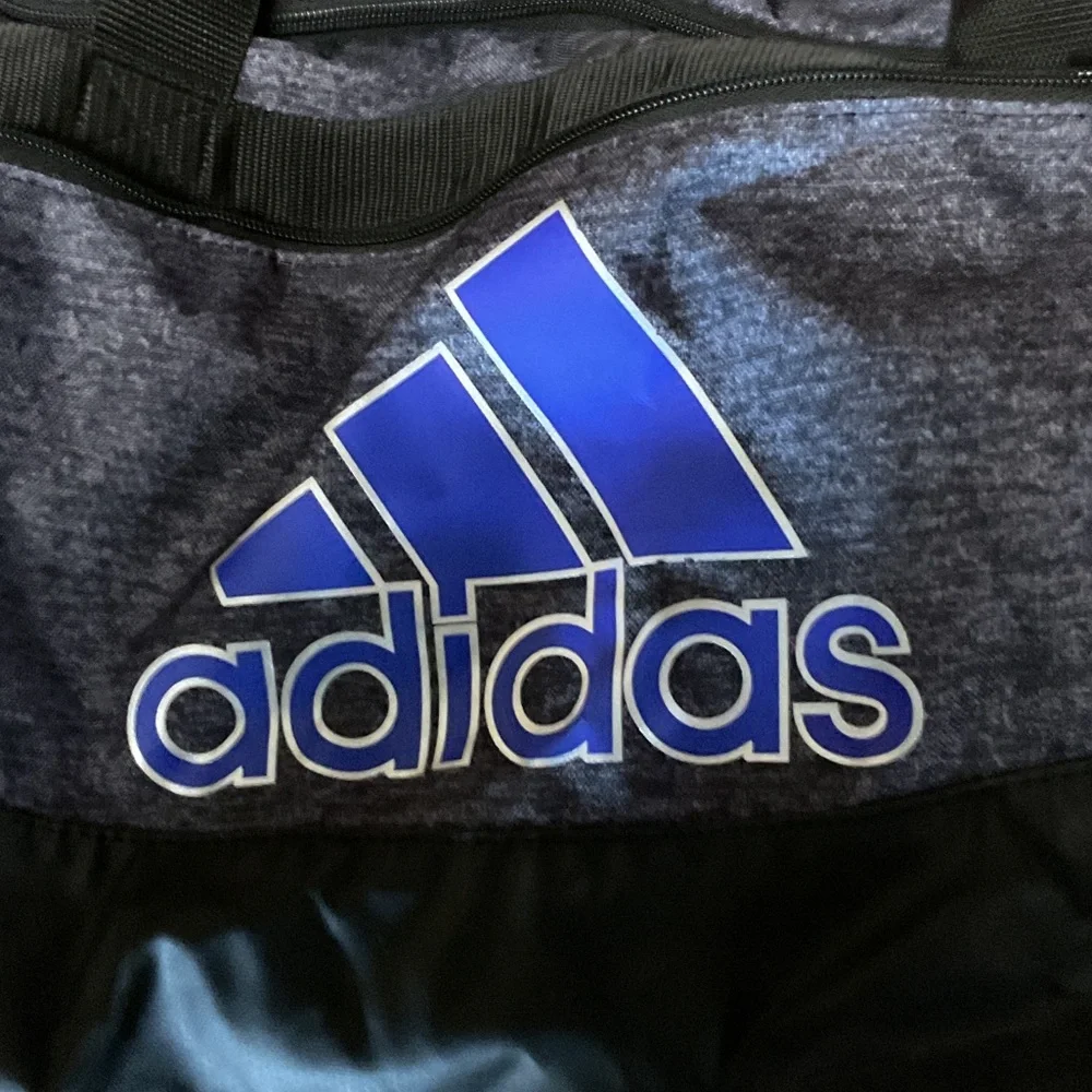 Adidas Blue and Black Duffel Bag